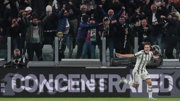 Nicolo Fagioli scores for Juventus against Inter Milan